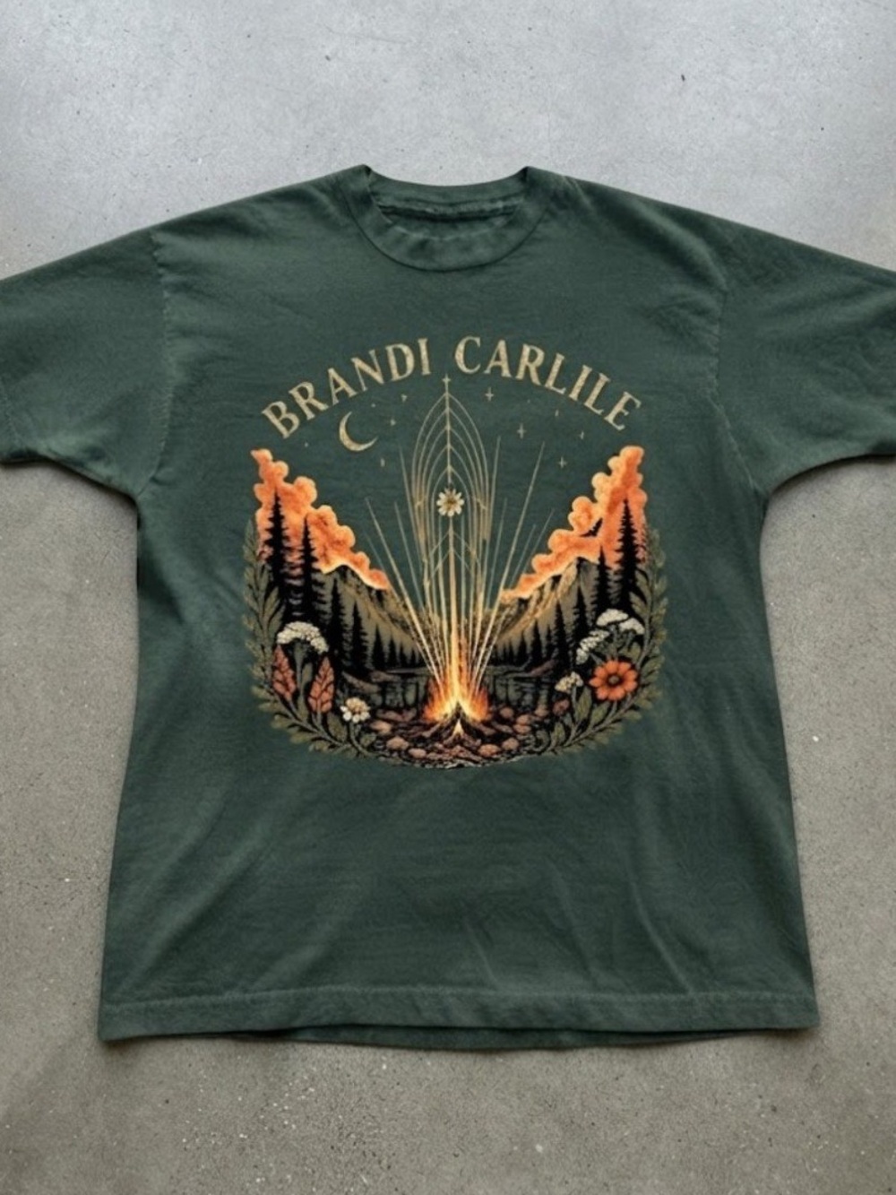 Brandi Carlile Forest Heavy Cotton Graphic Gildan T-Shirt